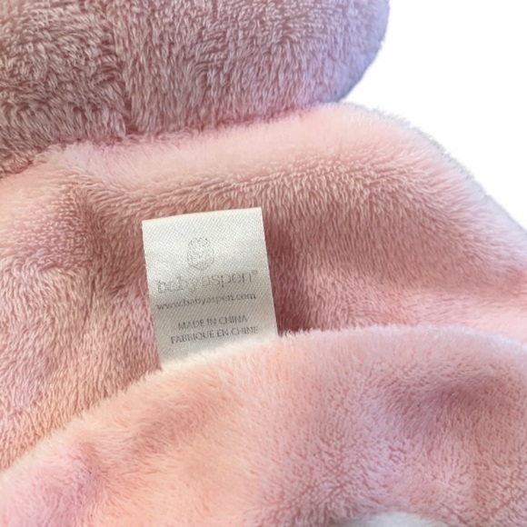 BABY Aspen Owl Lovey Security Blanket Plush HTF Pink Gray Chevron Rattle Baby To - Picture 9 of 13